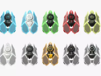 10 SciFi Shields A Collection - Sci Fi Weapon Design 3D Model Pack purchase