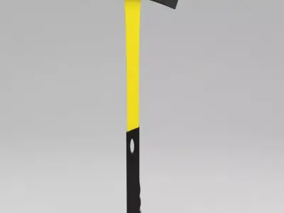 Wood chopping splitting axe 3d model 3D model