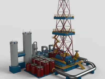 Gas Platform 3D model