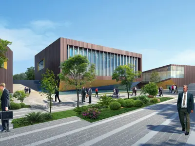 3Dmax fashion city commercial square building 384 3D model