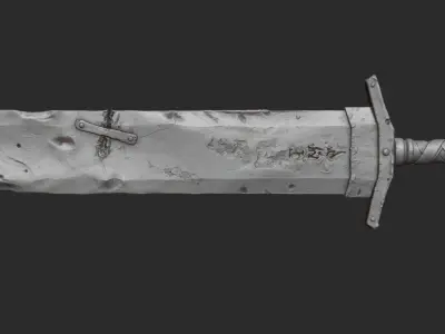 Swordw Zbrush HighPoly 3D model 3D model 3D model