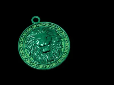 Lionhead Pendent 3D print model