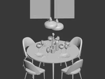 Dinning Set 09 3D model