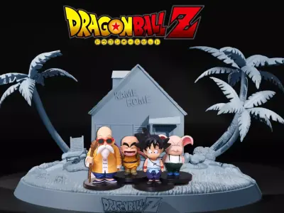 BASE KAME HOME - DRAGON BALL - SPLIT PART 3D print model