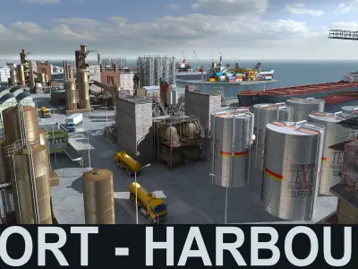 Mega HD Port_Harbour collection 3D model