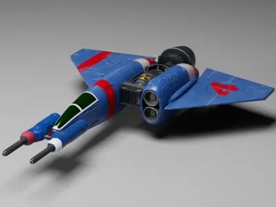 star fighter Low-poly 3D model by dynamesh1125