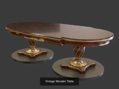 Vintage Furniture Set 3D Model Pack