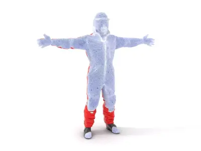 Red Protective Suit model pack Low-poly 3D model