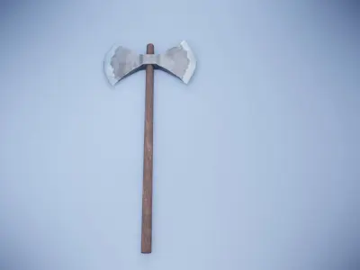 Double Ax Low-poly 3D model