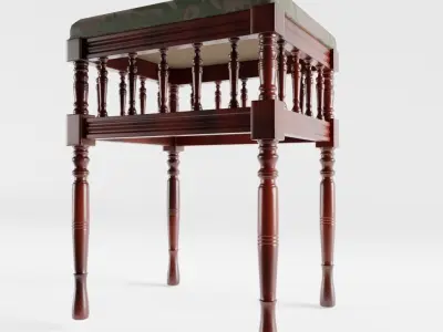 Victorian Piano Stool 3D model