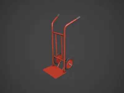 Red Sack Truck Low-poly 3D model