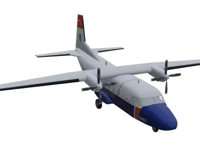 CASA C-212 Aviocar Low-poly 3D model