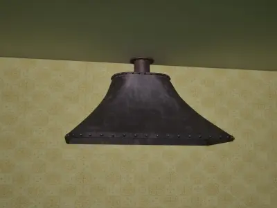 Victorian Kitchen Stove With Vent Low-poly 3D model