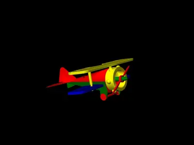 Plane Plastic Toy Airplane  Low-poly 3D model