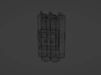 TNT Dynamite bundle Stylized Low-poly Game-ready Free low-poly 3D model