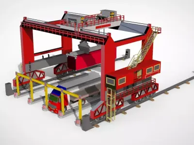 Overhead crane  3D model