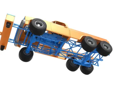 Pulling truck 6wd Scale 1 to 25 3D print model