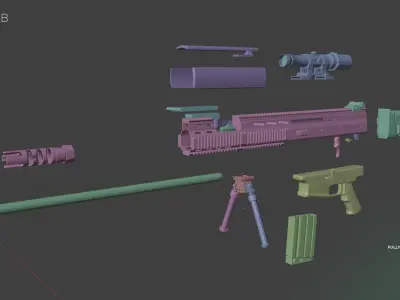 FN SCAR Rifle 3D model