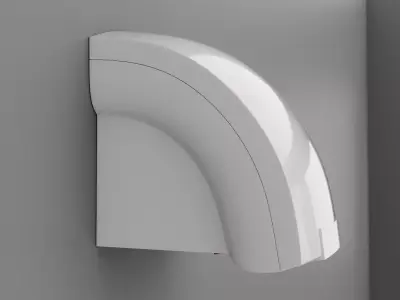 Modern Automatic Hand Dryer - Commercial Restroom Appliance 3D model