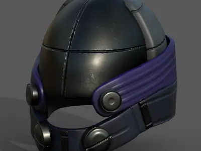 Helmet scifi military combat 3d model low poly  Low-poly 3D model order