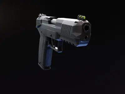 Ruger 57 Low-poly 3D model