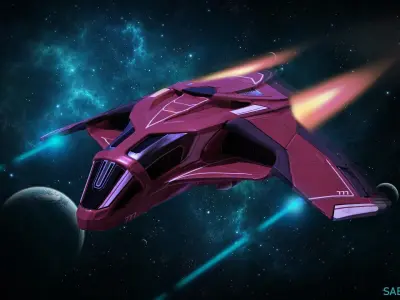777 SPACESHIP sabioprods3d Low-poly 3D model