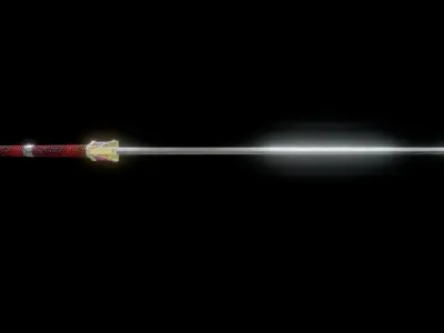  Free Elven fantasy Sword Lowpoly Free low-poly 3D model