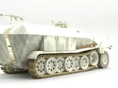 Tracked wagon 3D model