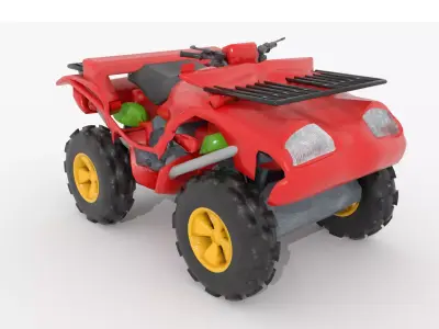Quad Bike v1 BLEND-OBJ-FBX-DAE-GLB 3D model