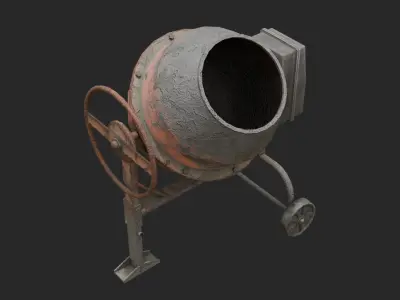 Rusty Scrap Props Low-poly 3D model