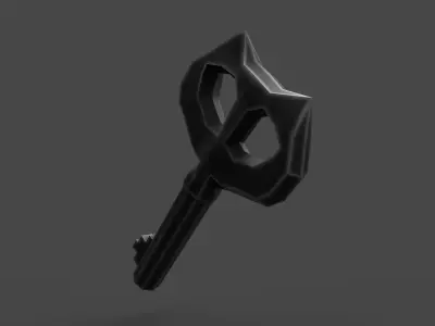 Key Metal Old Fantasy and Vintage Concept Low-poly 3D model