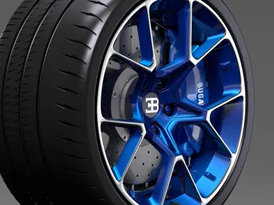 Bugatti Chiron wheel 5 3D model