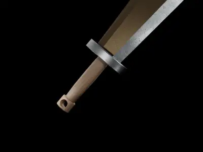Dolunay sword Low-poly 3D model