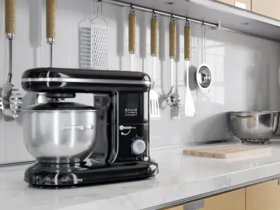  Stand Mixer Model, Black &amp; Silver 