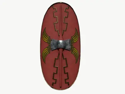 Roman Republican shield 58 to 49 BC Free low-poly 3D model
