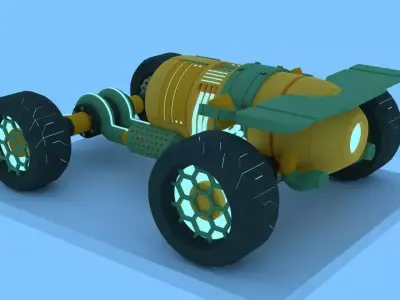 Car made with blender 3D model