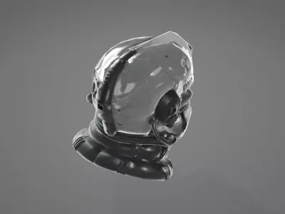 skull helmet 3d model Low-poly 3D model