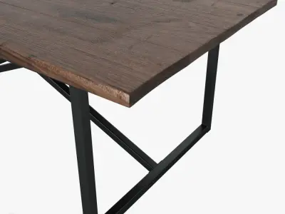 Salvaged Boatwood Rectangular Table by Restoration Hardware 3D model