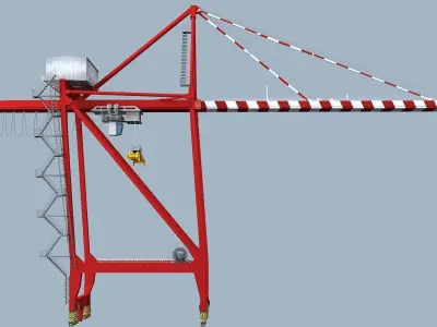 Crane  models  Low-poly 3D model