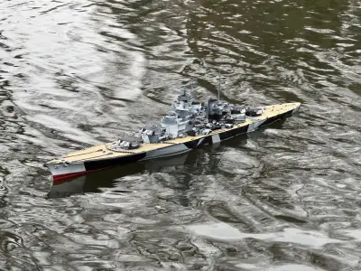 1-350 Grosser Kurfurst Model Battleship Kit 3D print model