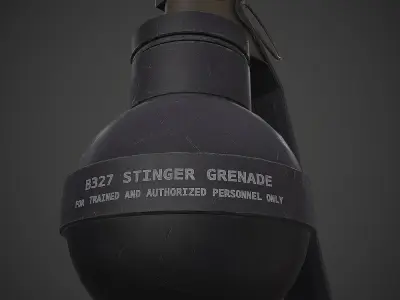 Stinger Grenade Low-poly 3D model