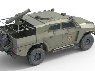 Novator Light Armored Vehicle Low-poly 3D model