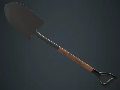 Shovel 1A Low-poly 3D model