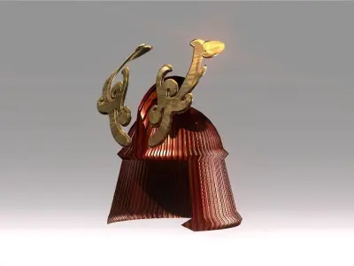 Ornament Helmet Low-poly 3D model