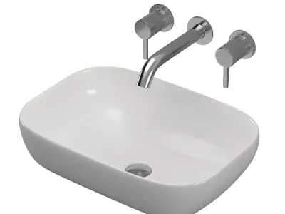Overhead ceramic sink Vincea VBS-102 3D model