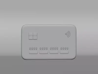 Cartoon Credit card 3D model Low-poly 3D model