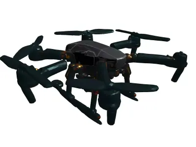 Realistic Quadcopter Drone 3D Model Low-poly 3D model