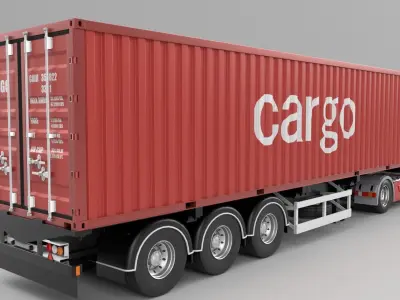 MERCEDES-BENZ-Actros-1860 Add Container 3D model