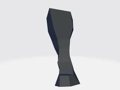 High Boot v2 Low-poly 3D model