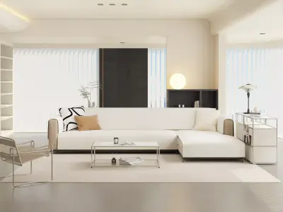 Industrial Living Interior scene 3D model buy